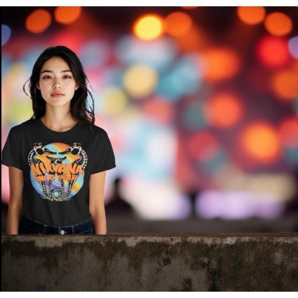 Women’s Nirvana Come As You Are Shirt Black 2021 Size Small #15